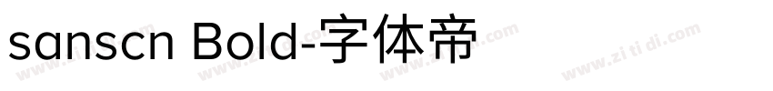 sanscn Bold字体转换